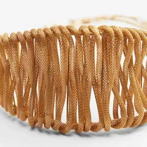 Zara | Accessories | Zara Gold Woven Metal Belt Golden Ref  display picture 3